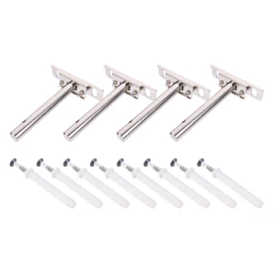 Set 4 Chiodo Divisorio Invisibile Bambino Supporti Scaffale In Metallo - Foto 1 di 12