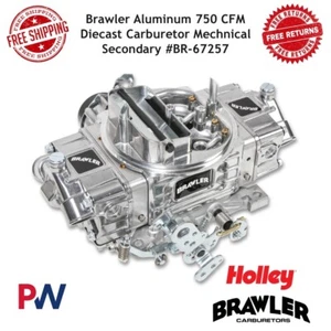 Brawler Aluminum 750 CFM Diecast Carburetor Mechnical Secondary #BR-67257 - Picture 1 of 15