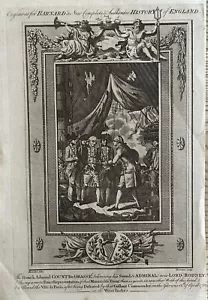 1782 Battle of The Saintes American Revolutionary War Antique Print - Picture 1 of 1