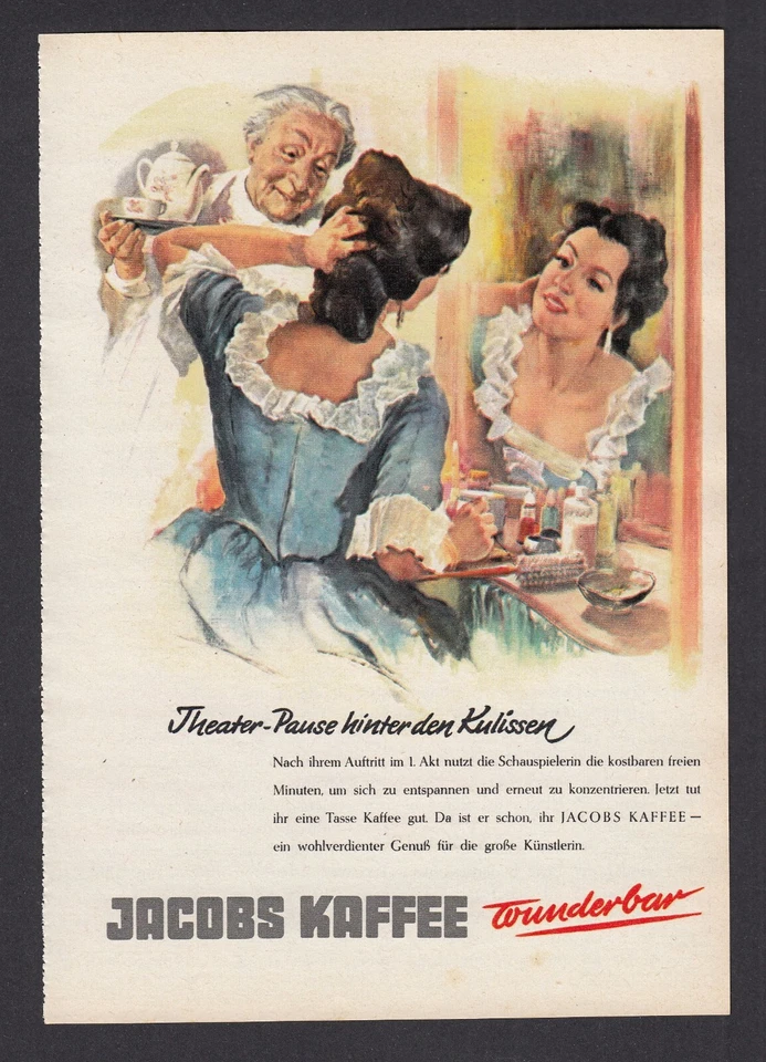 3w7534/ Alte Reklame von 1960 – JACOBS KAFFEE – wunderbar - Bild 1 von 1