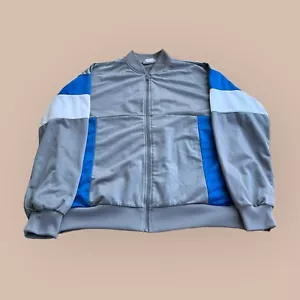 VTG 90’s Cheetah Mervyns Track Bomber Jacket Gray Blue Large Dallas Cowboys - Picture 1 of 9