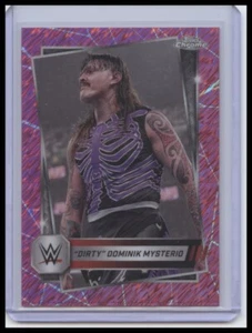 2025 TOPPS CHROME WWE DIRTY DOMINIK MYSTERIO PINK SHIMMER REFRACTOR #35 - Picture 1 of 2