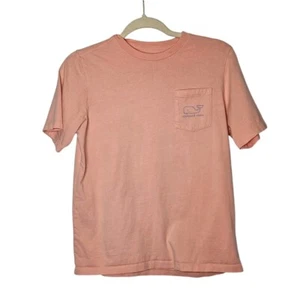 Vineyard Vines Pocket T-Shirt Whale Logo Casual Top Short Sleeve Kids 16 L - Picture 1 of 11