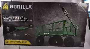 Gorilla Carts 400 lb. Capacity Steel Utility Garden Landscape Cart 32 x 18 inch - Picture 1 of 2