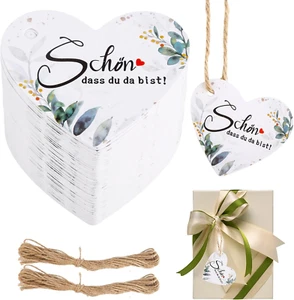 100 Stück Schön Dass Du Da Bist Geschenkanhänger, Dankeschön Geschenk Anhänger a - Bild 1 von 7
