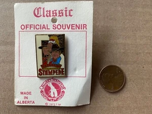 1975 CALGARY STAMPEDE PIN BACK - Official Souvenir On Card - Canada Vintage - Bild 1 von 2