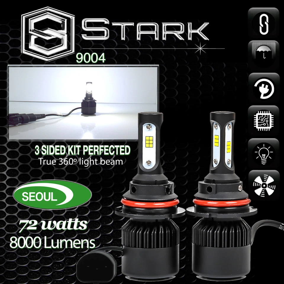 Seoul LED CSP 72W 8000LM Conversion Kit 6000K White Bulbs - Headlight High Fog - Image 1 of 1