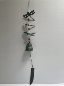 Woodstock Metal Chime Woodstock Habitat Green Patina Small Dragonfly Wind Bell - Picture 1 of 5