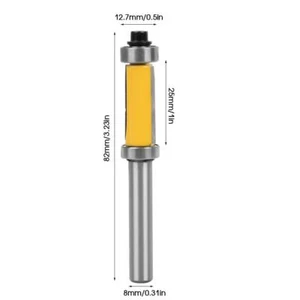8mm Schaft Kopierfräser Schaftmuster Bündigfräser Doppellager Fräser Werkzeug DE - Bild 1 von 8
