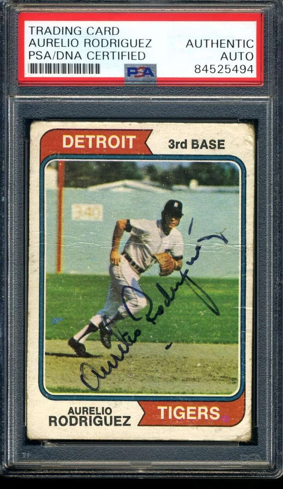 Aurelio Rodriguez PSA DNA Coa Signed 1974 Topps Autograph - Image 1 of 1