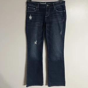 Bull Head Laguna Bootcut Damenjeans Distressed dunkle Waschung Größe 5 kurz - Bild 1 von 12
