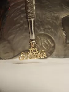 GENUINE 9K YELLOW GOLD I LOVE GRANDMA PENDANT - Picture 1 of 5