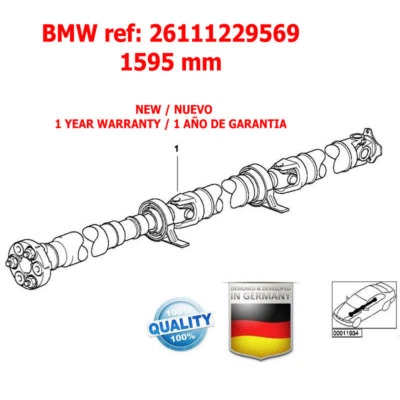 ARBRE DE TRANSMISSION BMW 26111229569, 1229569  NOUVEAU !! - Image 1 of 2