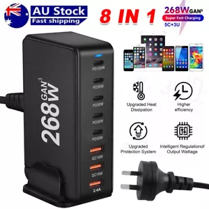 268W GaN Charger USB-C Type C PD Fast Charging Station For iPhone Samsung ipad - Picture 1 of 16