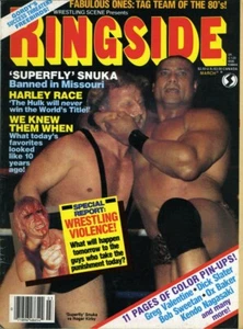 JIMMY SNUKA Wrestling Ringside Magazine March 1984 #6 RANDY SAVAGE HARLEY RACE - Picture 1 of 3