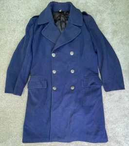 Cappotto Aeronautica Militare 41R Blu Navy 100% Lana Soprabito Guerra Fredda di Corea 1950 28oz Pesante - Foto 1 di 15