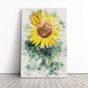 Impresión de arte de pared en lienzo de girasol cuadro enmarcado decoración sala dormitorio - Imagen 1 de 7