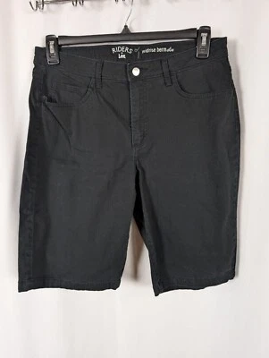 Bermudas Riders By Lee tiro medio negras denim entrepierna más larga Jean Shorts - 12 Foto 1 de 4