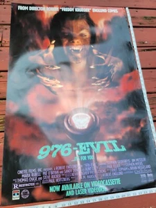 Poster Originale Vintage 1988 976-EVIL Film VHS Noleggio PROMO Horror - Foto 1 di 9