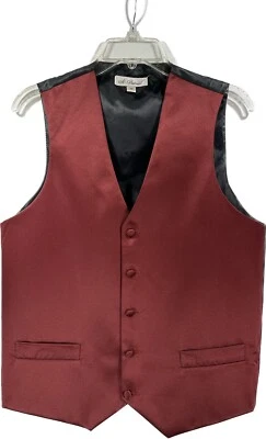 St. Patrick Men's Burgundy Vest 5 Buttons Polyester Size Medium - Image 1 of 3