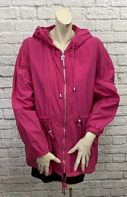 PIERRE CARDIN WOMEN'S VINTAGE PINK WINDBREAKER JACKET SIZE S - Image 1 of 4