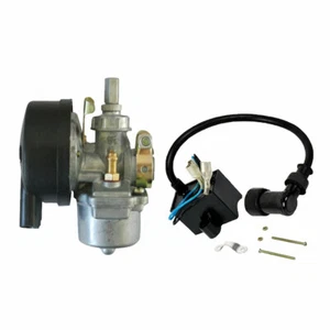 Carburetor & CDI Ignition Coil Fits 66 80cc 2 Stroke Engine Motorized Bicycle. - Foto 1 di 8