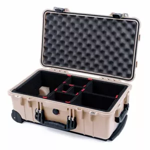 Tan & Black Pelican 1510 case with TrekPak dividers. - Picture 1 of 3