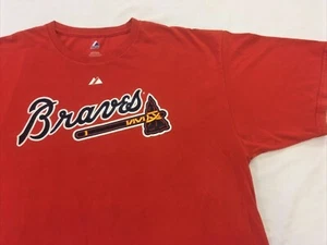 2XL Atlanta Braves JASON HEYWARD 22 T Shirt Majestic Mens ~ RED XXL - Picture 1 of 4