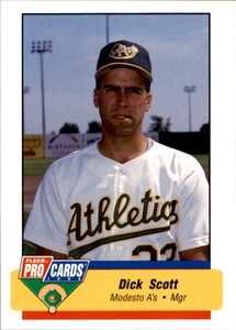 1994 Modesto A's Fleer/ProCards 3078 Dick Scott Ellsworth Maine ME Baseball Card