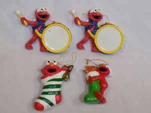 Elmo Sesame Street Jim Henson Ornament Christmas Tree Holiday Vintage Old Lot 4 - Picture 1 of 2