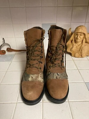 RED WING cap steel toe camo hunt WORK FARM PACKER TRUCKER BOOTS 10 D - Image 1 of 4
