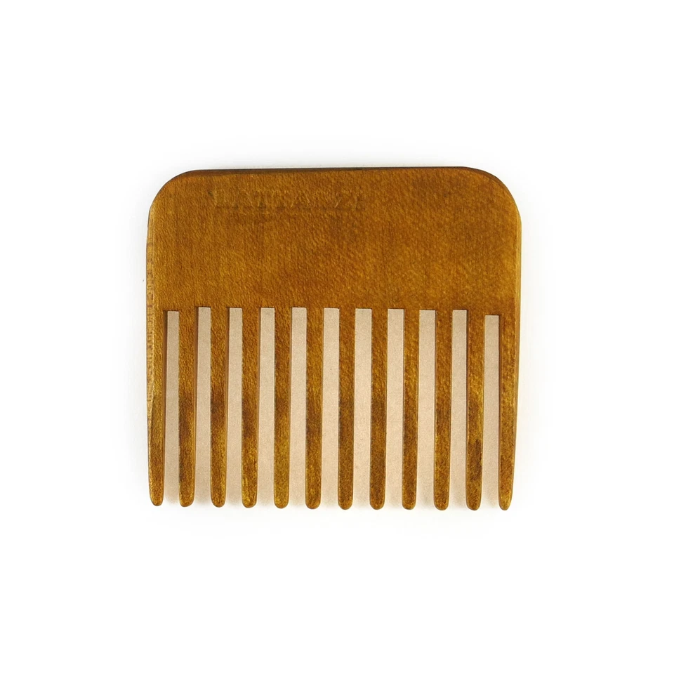 pettine afro basso,  in legno naturale, tipo  massello di faggio . Antistatico - Immagine 1 di 1