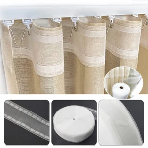 10/20m White Pleat Curtain Pinch Heading Tape Transparent Rod Belt Crafts DIY - Picture 1 of 17