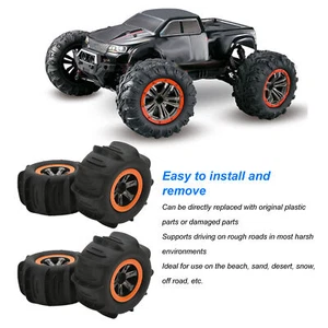 4 piezas Neumáticos de playa RC Impermeable Goma RC Rueda de coche para 1/12 1/10 RC Coches AN - Imagen 1 de 22