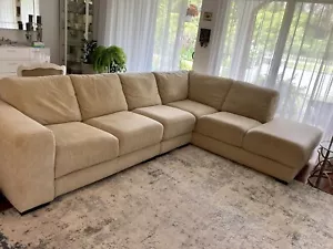 Nickscali “Chicago” 3 seater L shaped sofa in Latte colour - Picture 1 of 5