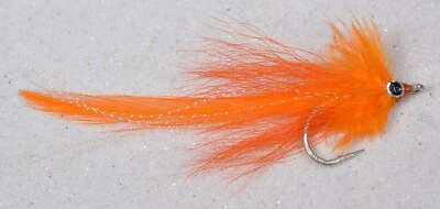 REGION FISHING 6 Orange Beast Flies - Shark, Barracuda, Tuna, Tarpon - 3/0 Mustad Saltwater