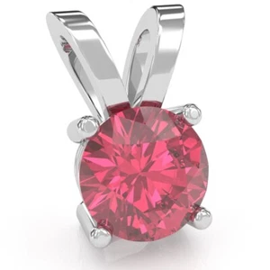 Rosa Turmalin Solitär Anhänger in 14k massivem Gold - Bild 1 von 20