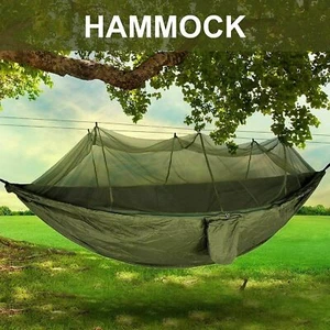 Camping Hammock With Mosquito Net Outdoor Portable Waterproof-Beach Hanging Bed - Picture 1 of 9