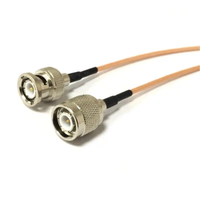 TNC male plug to BNC male pigtail cable adapter RG316 15cm 6inch wireless modem - Image 1 of 3