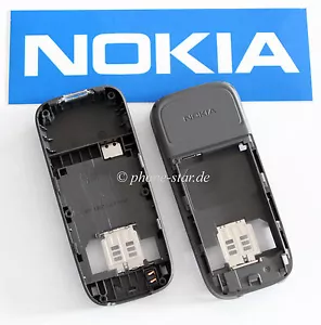 ORIGINAL NOKIA 1200 1208 1209 COUVERTURE MOYENNE ASSY GRIS FONCÉ 0256616 - Photo 1/1