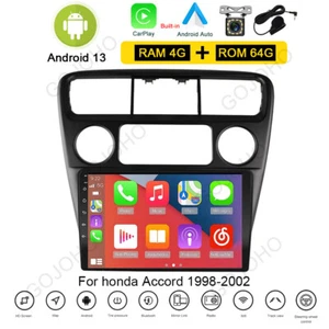 4+64GB Android 13 Car Stereo Radio For Honda Accord 1998-2002 Carplay GPS Navi - Picture 1 of 21