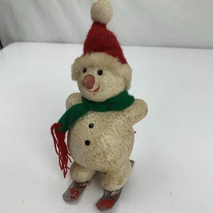 Snowman Skiing Winter Christmas Decor 7" Tall - Picture 1 of 5