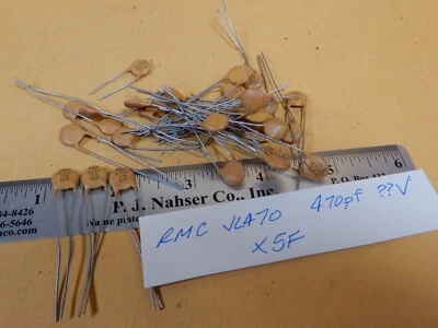 RMC JL470 470pf???V X5F 陶瓷圆盘电容器 批量 显示 NOS — 第 1/3 张图片