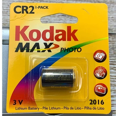 Batería de litio Kodak Max Photo CR2 3V paquete de 1 DLCR2 EL1CR2 KCR2-1 CAT 863 3752 Foto 1 de 4