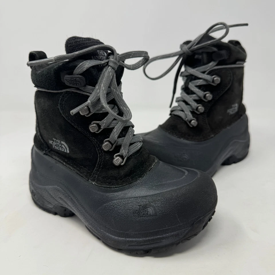 The North Face Black Insulated Waterproof Traction Sole Winter Boots Boy's 11 - Image 1 of 4