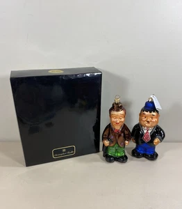 Radko Laurel and Hardy Christmas Ornaments in Box - Picture 1 of 8