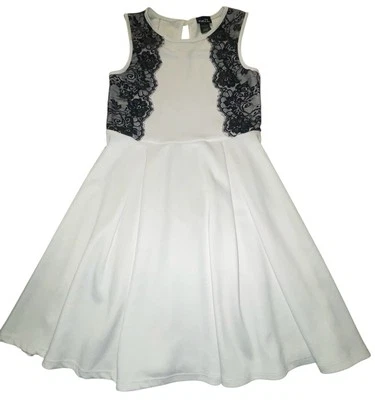 Rue21 Black Lace Fit & Flare Dress Women Juniors Medium Goth Whimsygoth Skater - Image 1 of 4