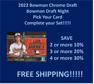 2022 Bowman Chrome Draft Bowman Draft Night You Pick Complete your set SPECIAL! - Bild 1 von 7