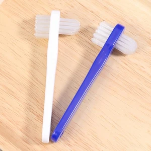 4 Pezzi Denti Finti Doppia Testina Protesi Spazzolino Dedicato Strumento Pulizia (Bianco - Foto 1 di 12