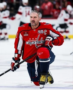 Alex Ovechkin Year 20 Warmups Washington Capitals 8x10 NHL Hockey Photo - Picture 1 of 1